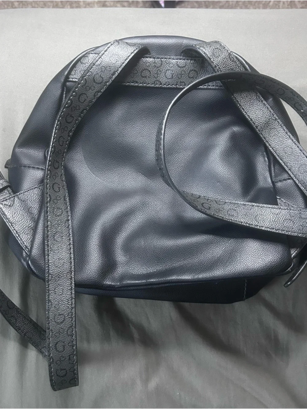 NWT GUESS Black Leather Backpack
